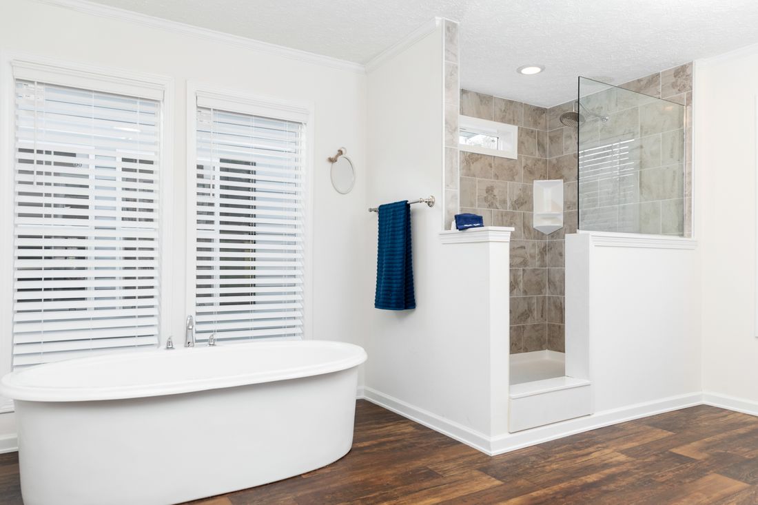 The 3321 CLASSIC Master Bathroom. This Modular Home features 4 bedrooms and 2 baths.